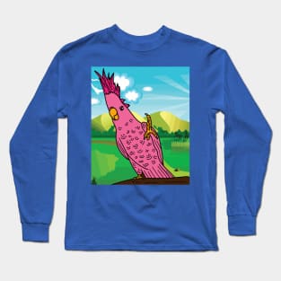 Colorful Cockatoo Bird Parrot Long Sleeve T-Shirt